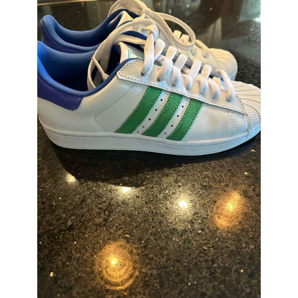 adidas White and Green Athletic Shoes
